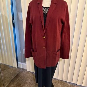 Women's Burgundy Blazer